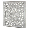Carved Floral Wood Medallion Wall Art - Grey (30.5")